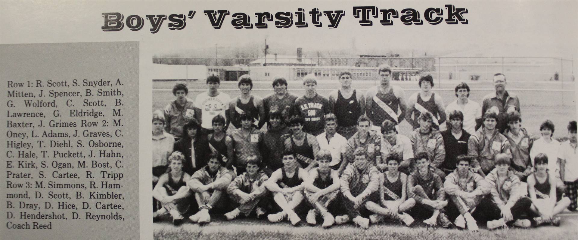 1986 Boys Varsity Track