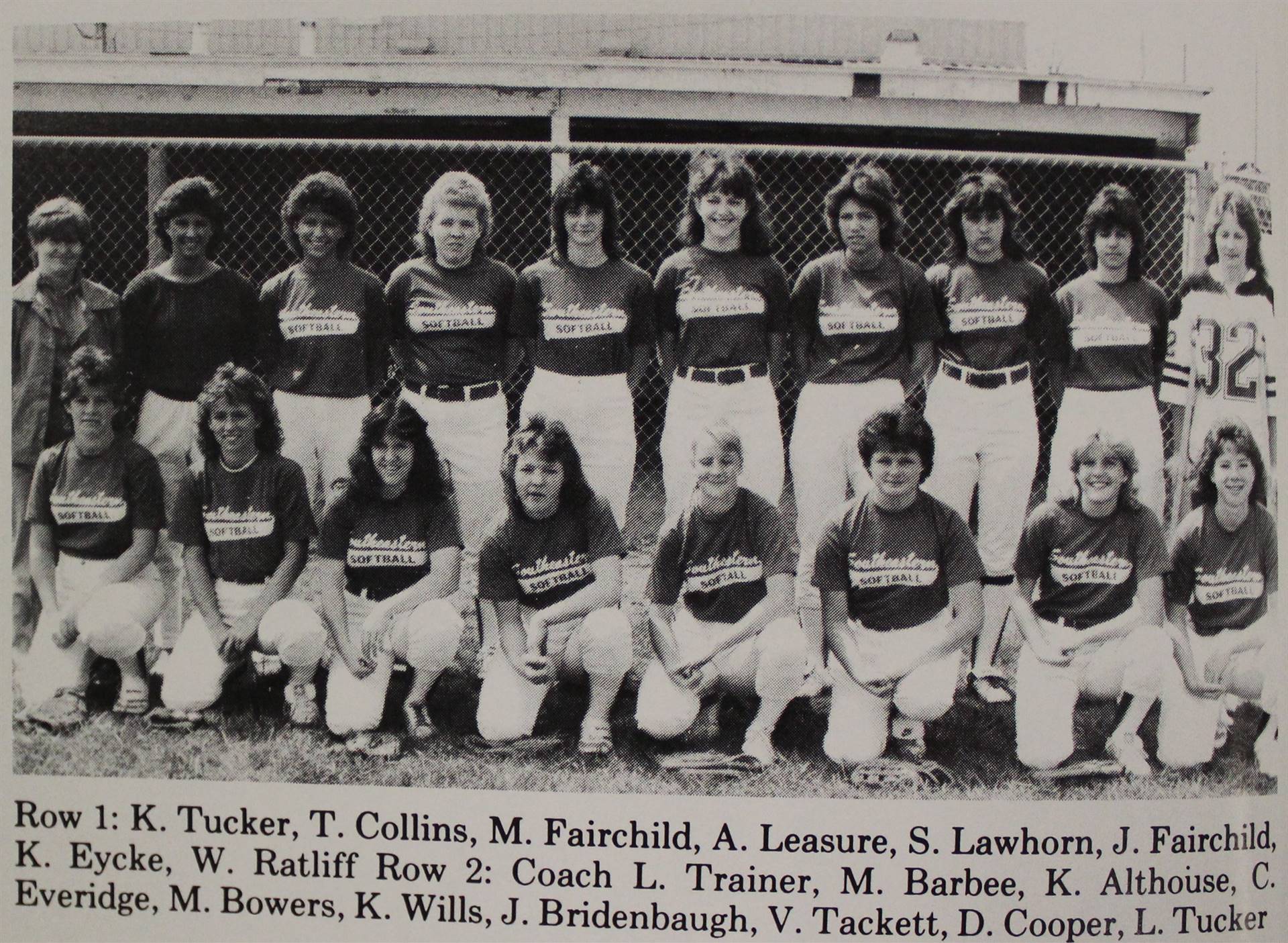 1986 Girls' Softball