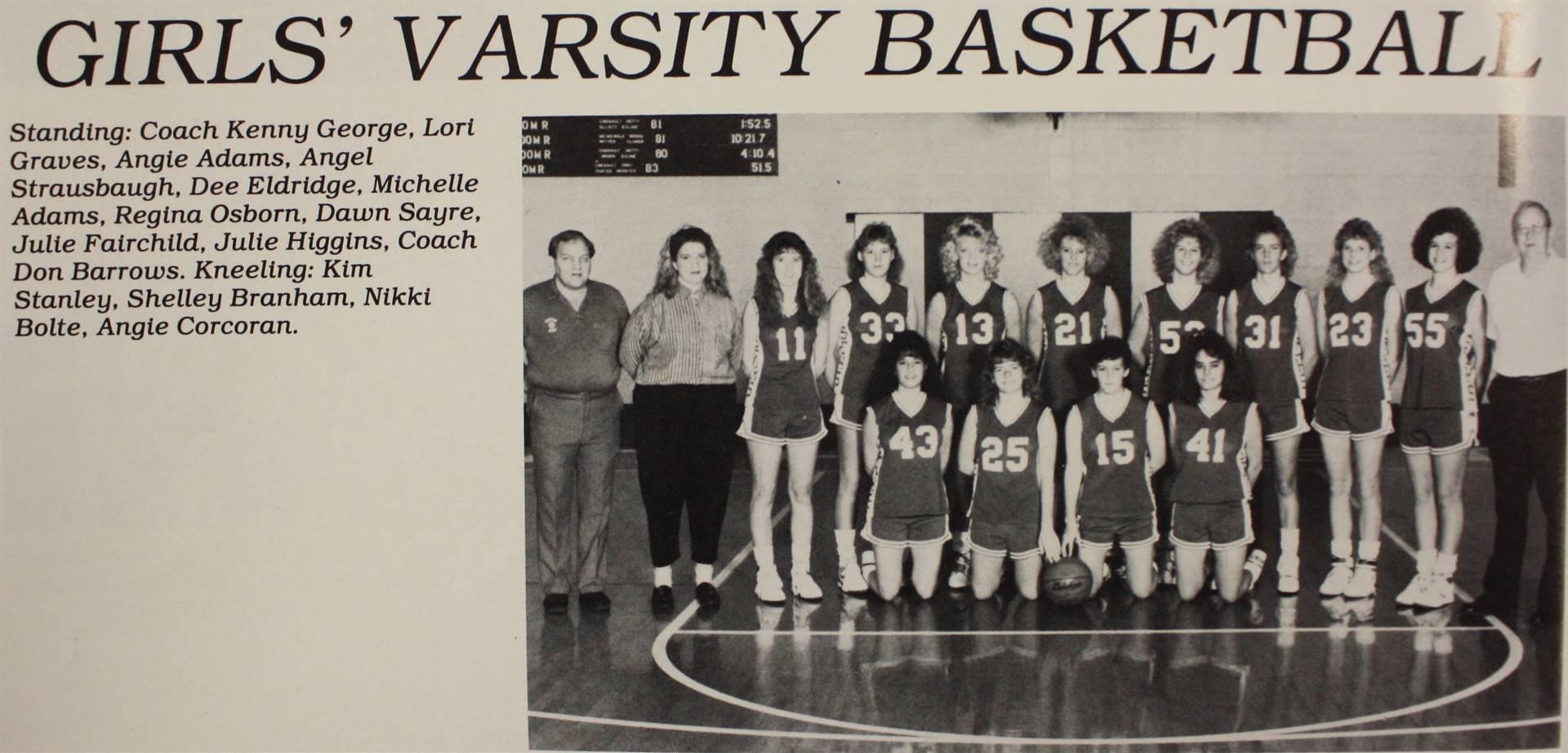 1990 Girls&#39; Varsity Basketball