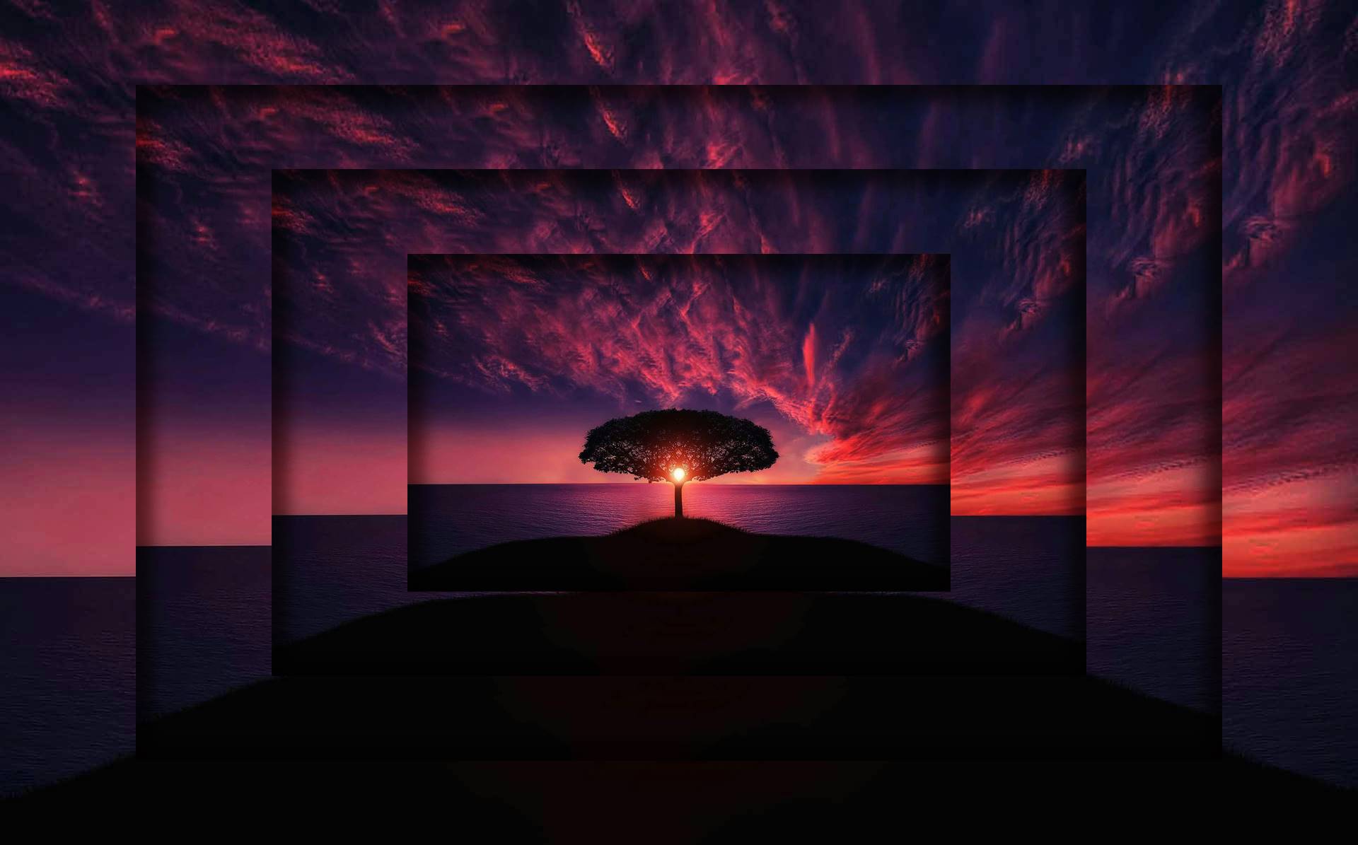 Infinity Inception Illusion of Tree
